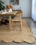 Celeste Natural Brown Scalloped Jute Rug