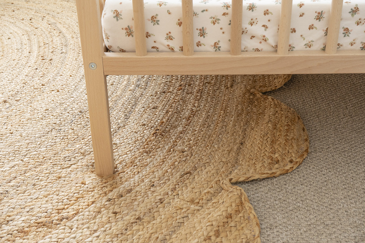 Celeste Natural Brown Scalloped Jute Round Rug