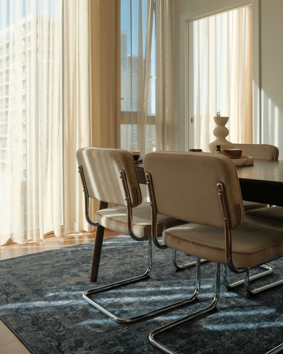 Celia Tonal Distressed Ink Blue Rug