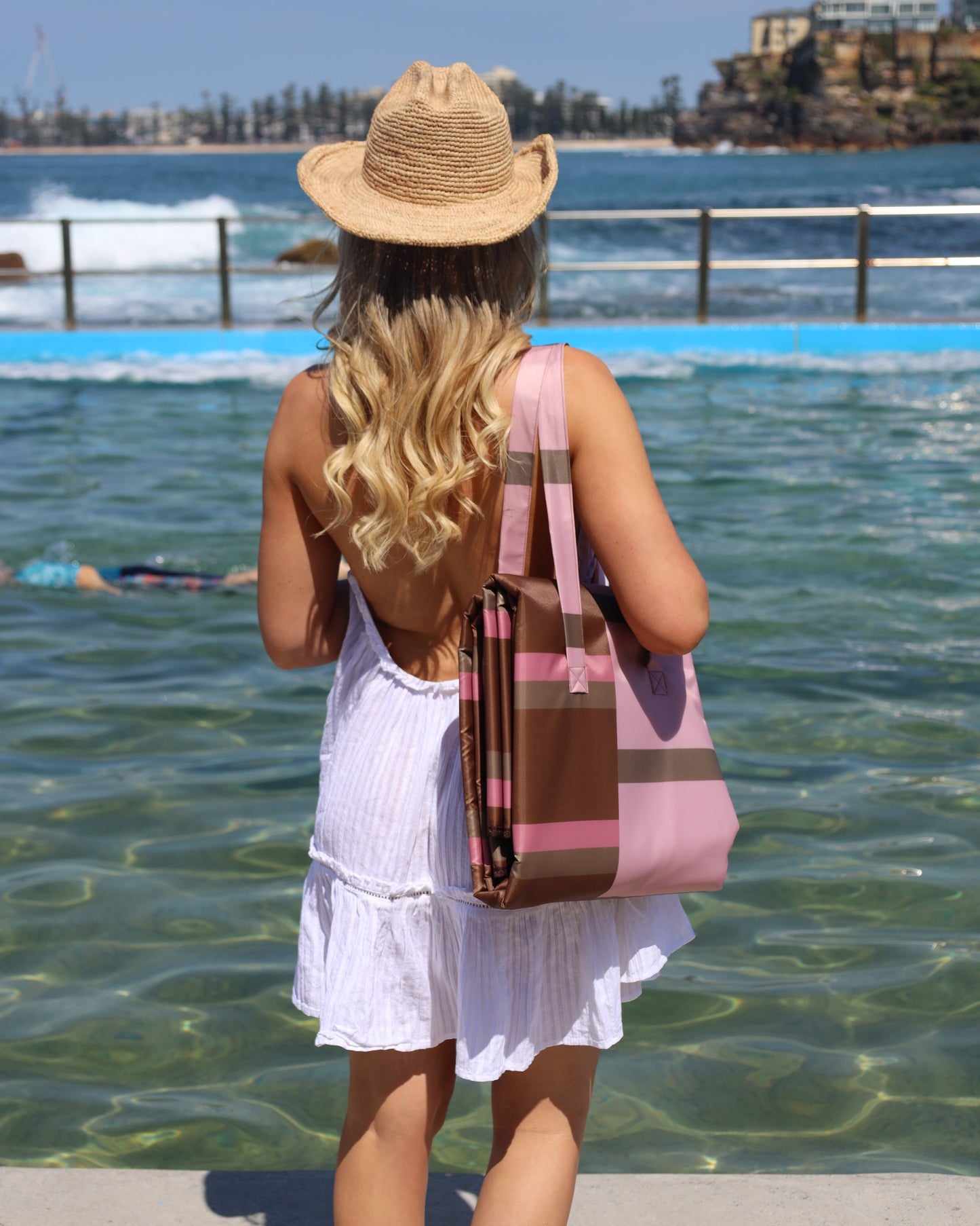 Cezara Blush and Cinnamon Beach Mat