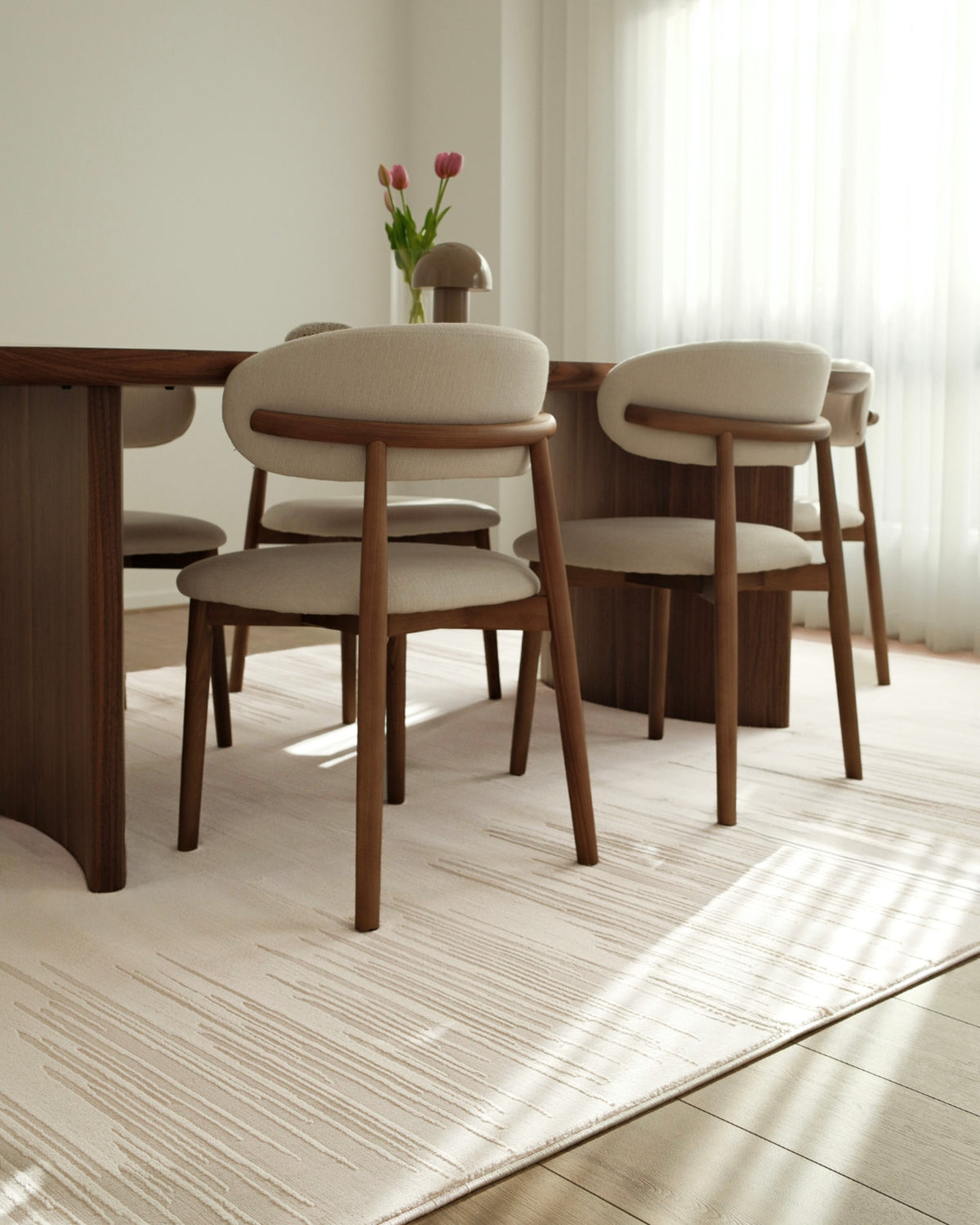 Chaleya Tonal Ivory Abstract Rug