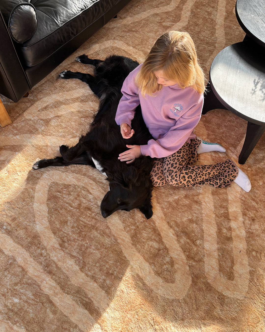 Chandra Brown Hand Drawn Washable Rug