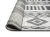 Chenoa Charcoal and Ivory Tribal Flatweave Indoor Outdoor Rug *NO RETURNS UNLESS FAULTY