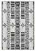 Chenoa Charcoal and Ivory Tribal Flatweave Indoor Outdoor Rug *NO RETURNS UNLESS FAULTY