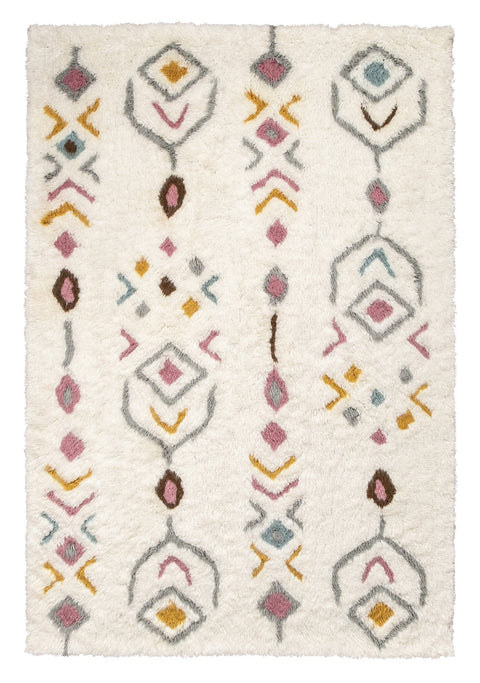 Chikita Pastel Multi-Colour Tribal Shag Rug