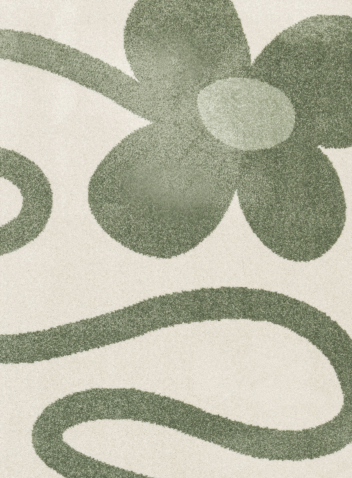 Clarine Green Floral Rug