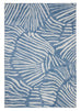 Clarissa Blue Palm Print Washable Rug