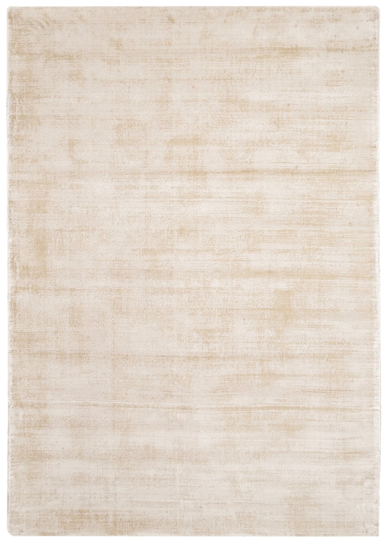 Claude Beige and Ivory Distressed Viscose Rug