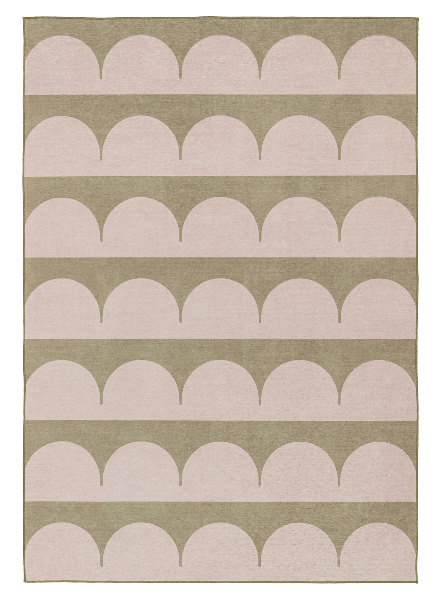 Cleo Blush and Sage Arch Pattern Indoor Outdoor Rug