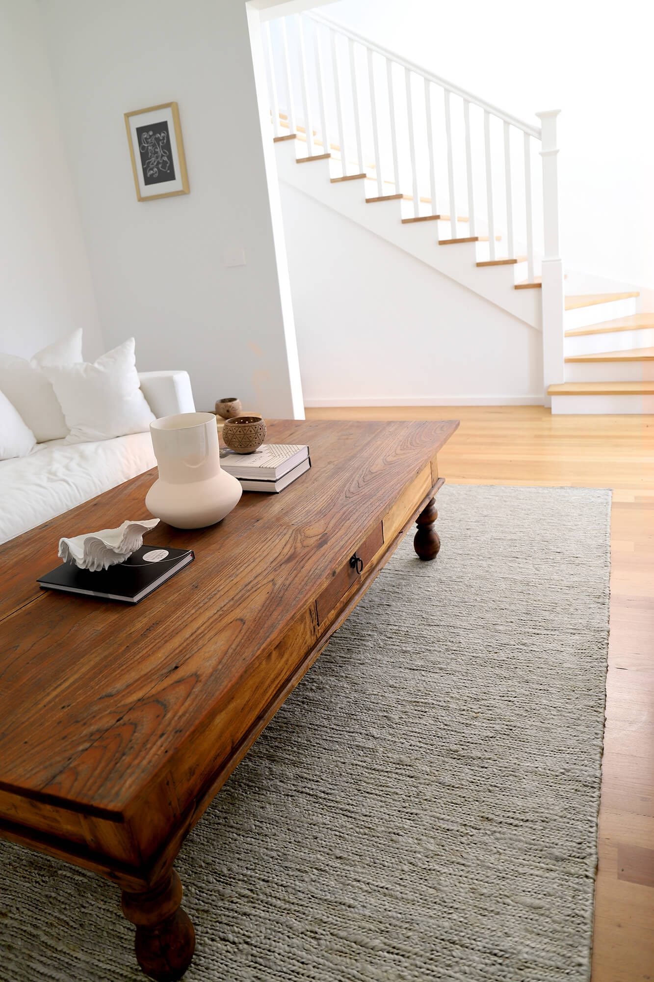 Clover Brown And Green Braided Jute Rug