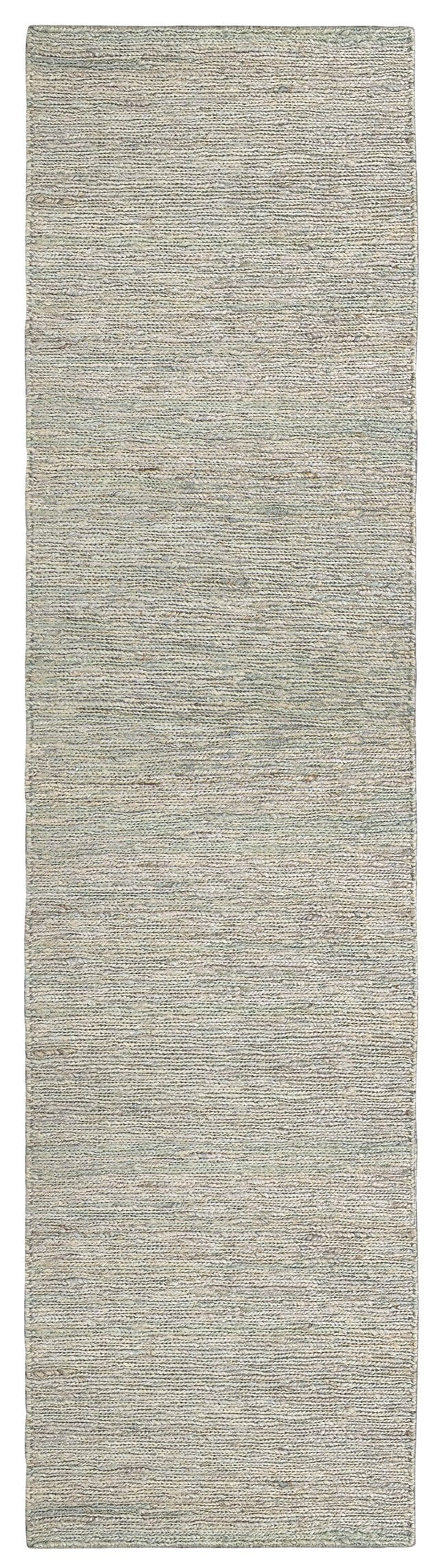 Clover Brown And Green Braided Jute Runner Rug