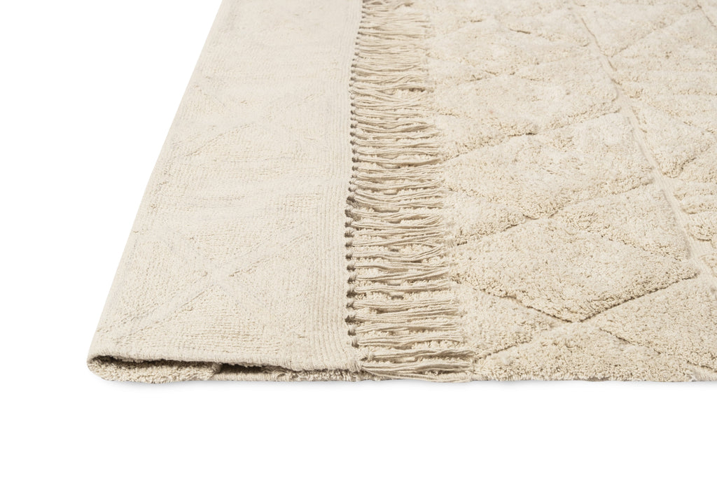 Coco Ivory Tribal Textured Washable Shag Rug