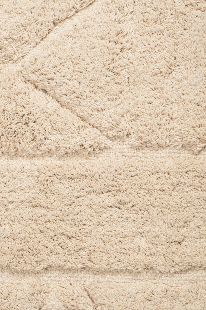 Coco Ivory Tribal Textured Washable Shag Rug