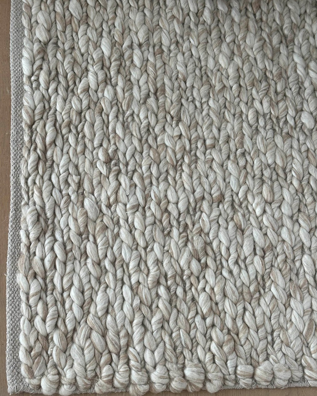 Hooga Colette Rug Colette Cream and Beige Marbled Wool Rug