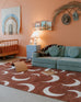 Collana Brown Terracotta Moon Washable Rug