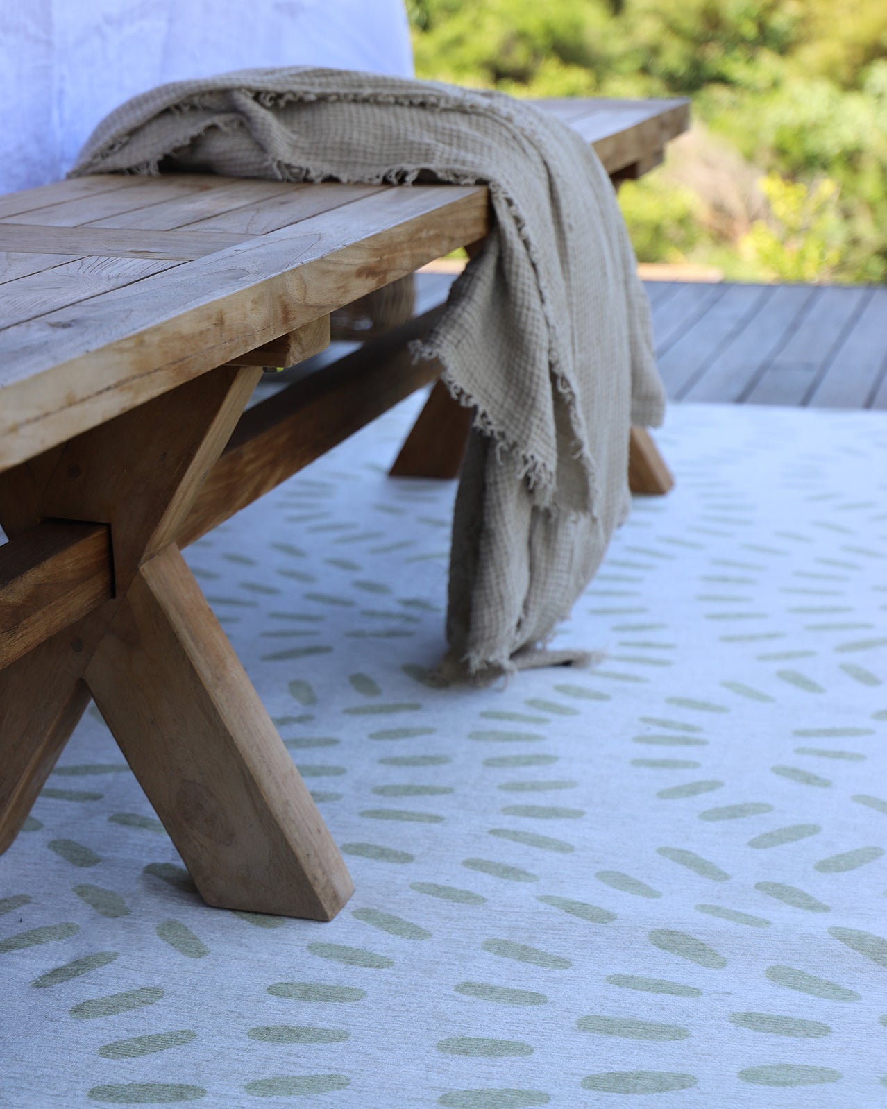 Coral Beige Cream Indoor Outdoor Washable Rug