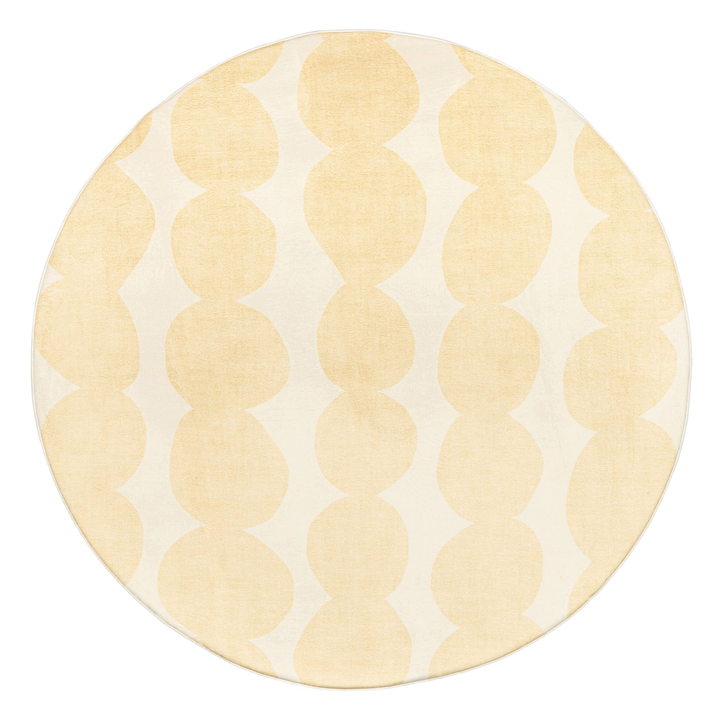 Cree Yellow and Beige Abstract Rollie Pollie Round Playmat