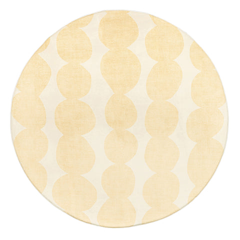 Cree Yellow and Beige Abstract Rollie Pollie Round Playmat