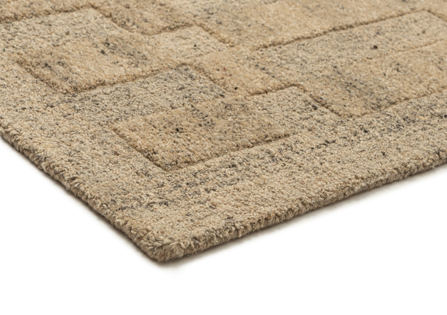 Cressida Sand Geometric Wool Rug