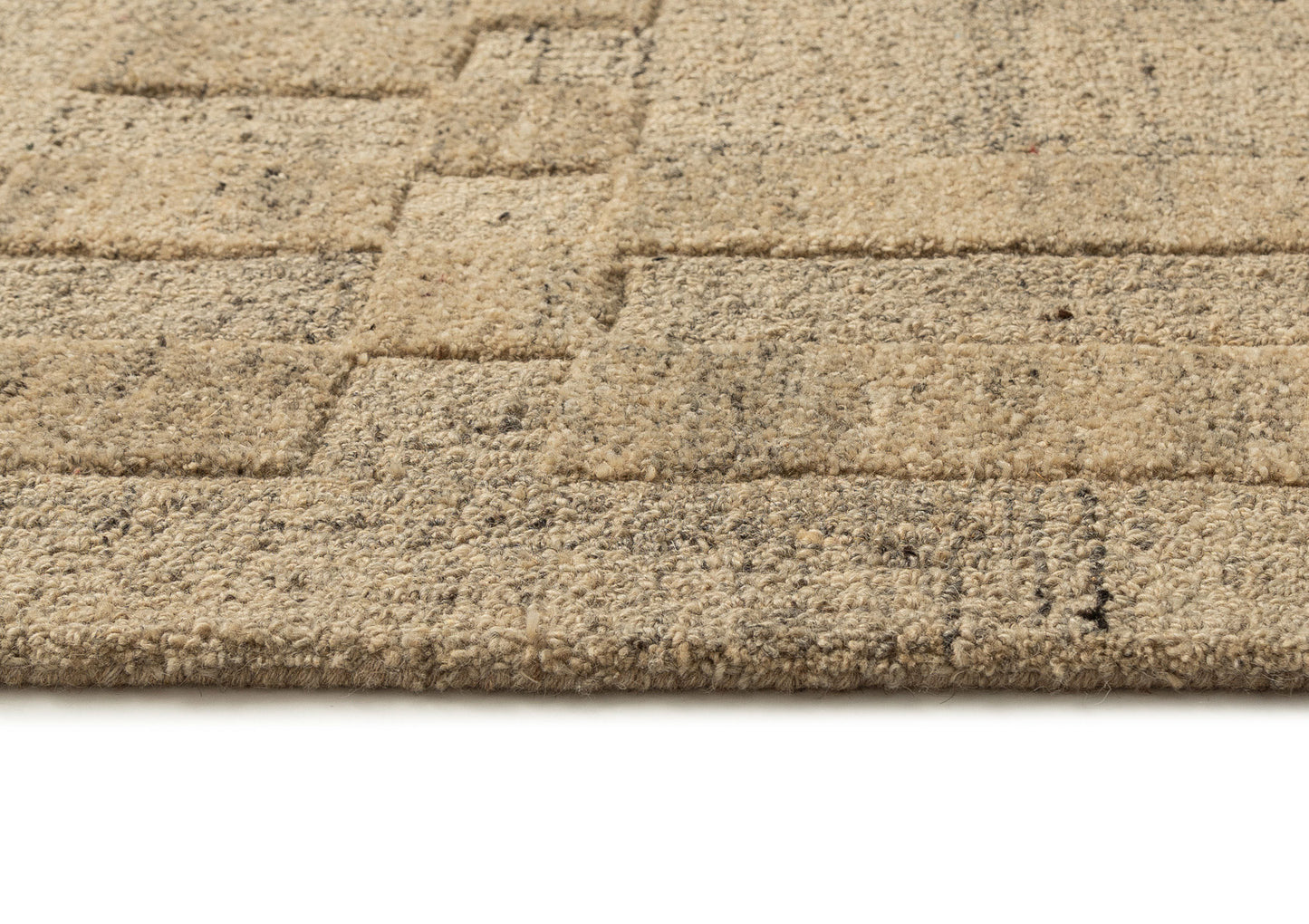 Cressida Sand Geometric Wool Rug