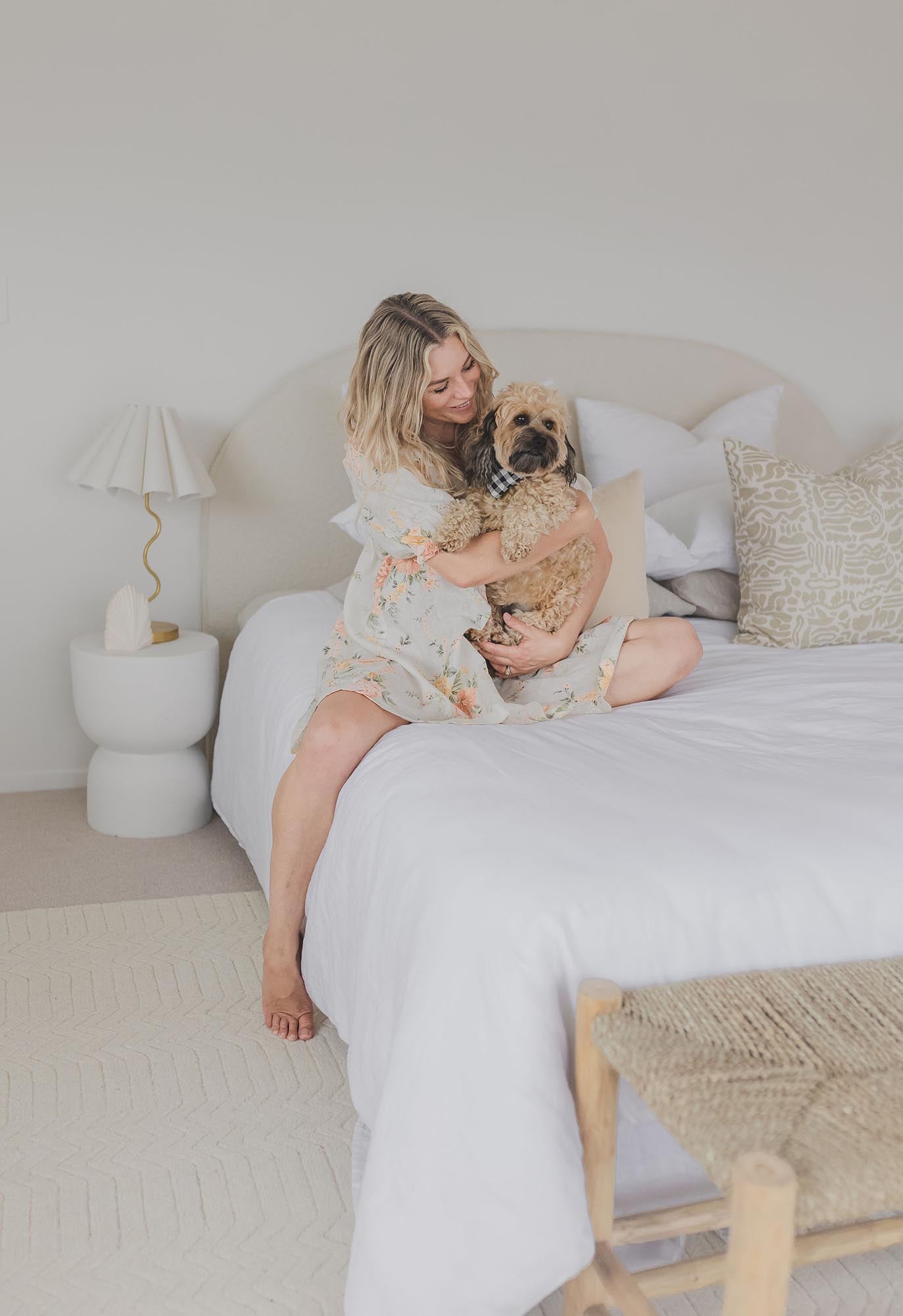 Cualli Ivory Cream Textured Rug