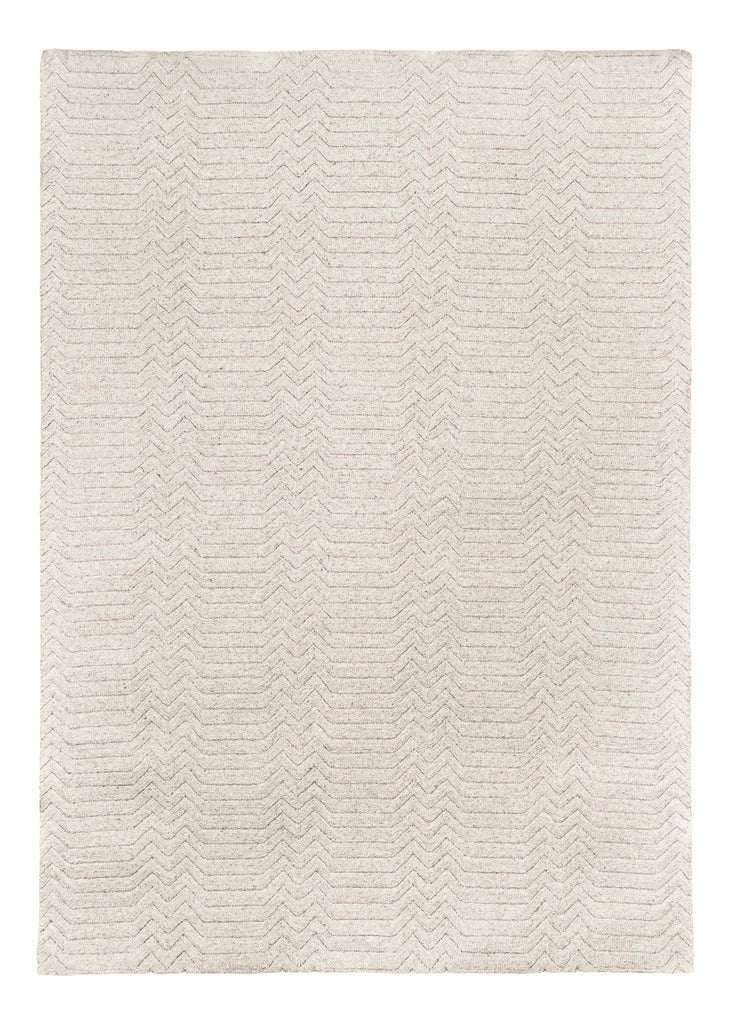Cualli Ivory Cream Textured Rug