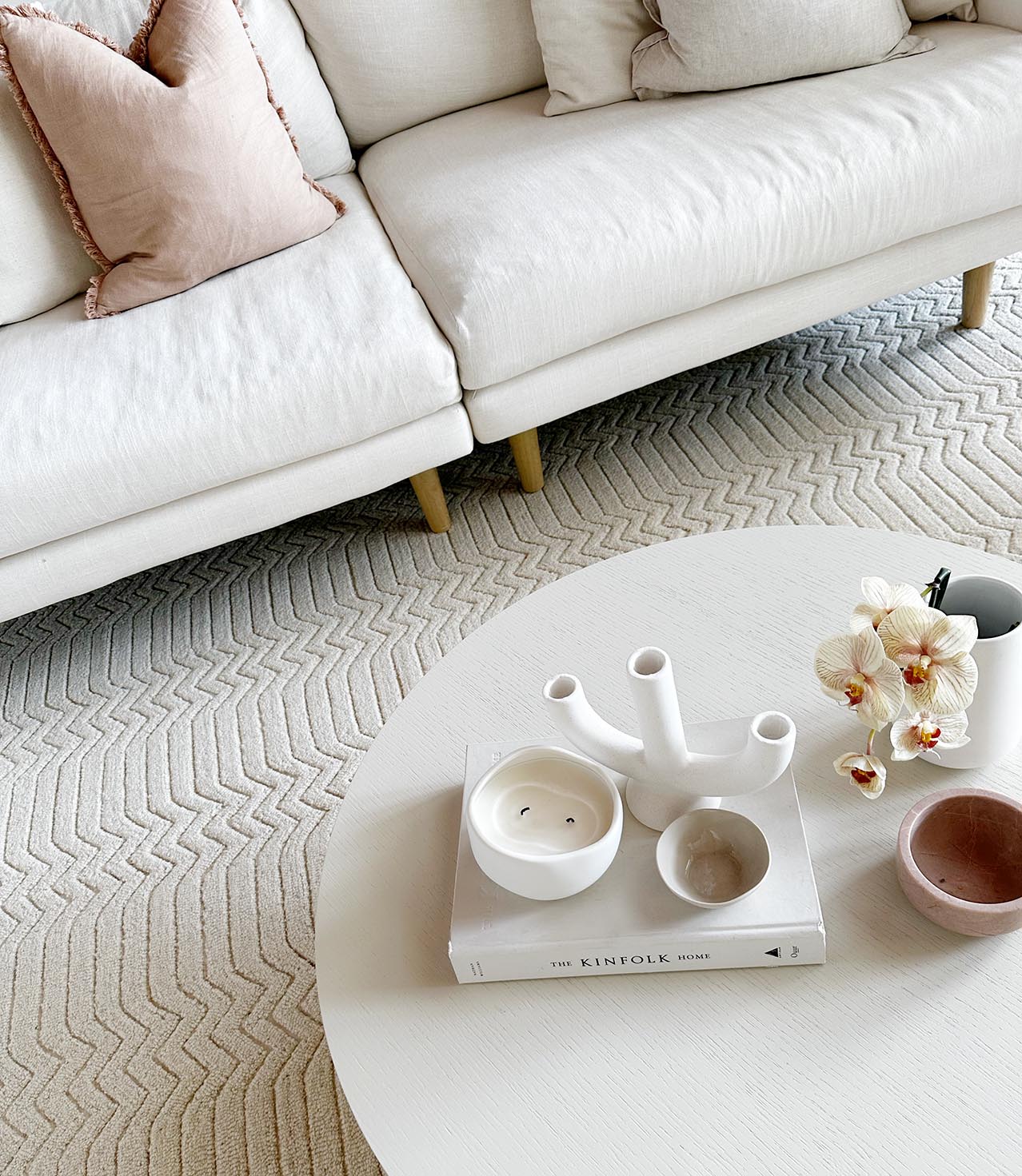 Cualli Ivory Cream Textured Rug