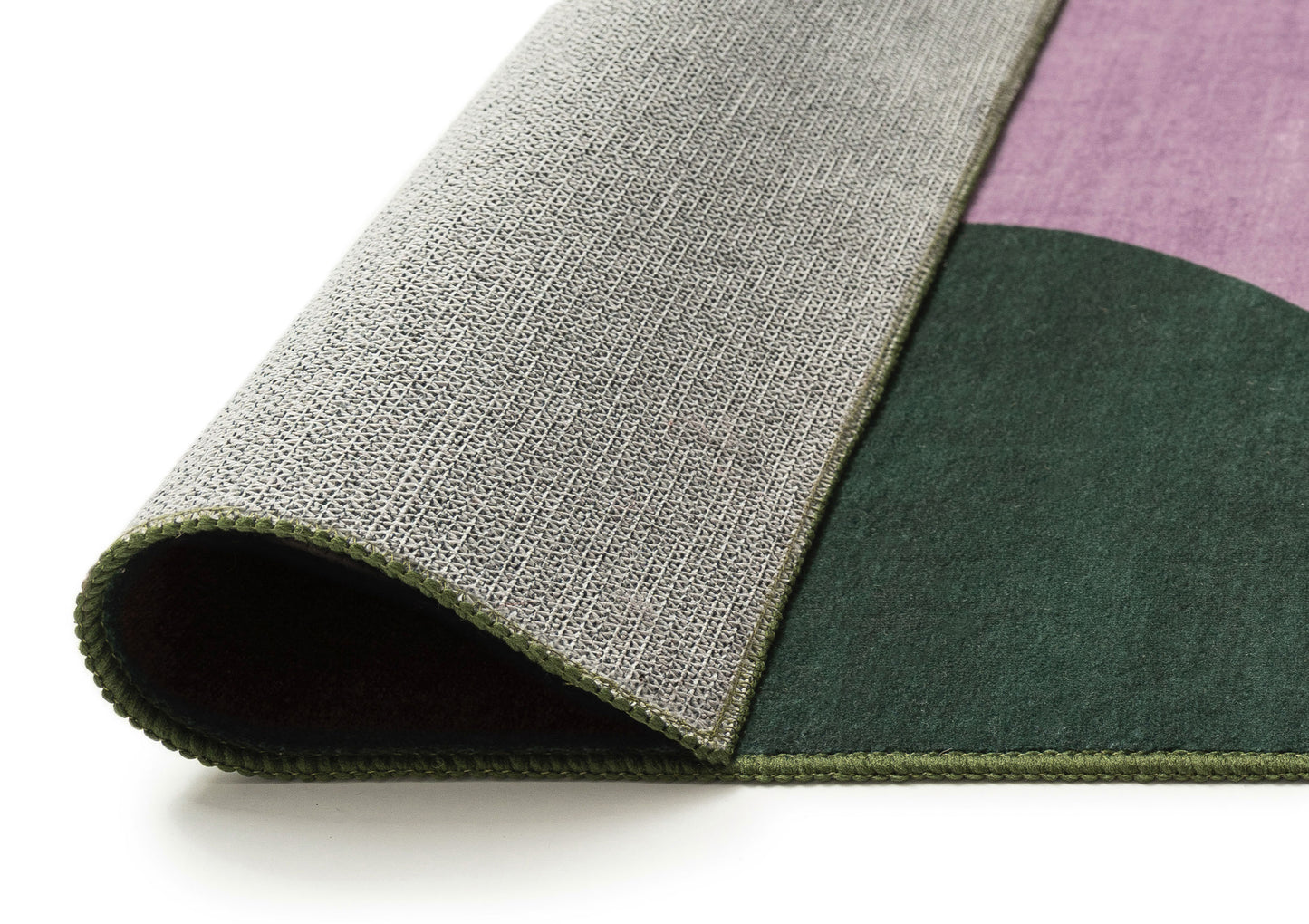 Cuenca Green and Purple Wave Washable Rug