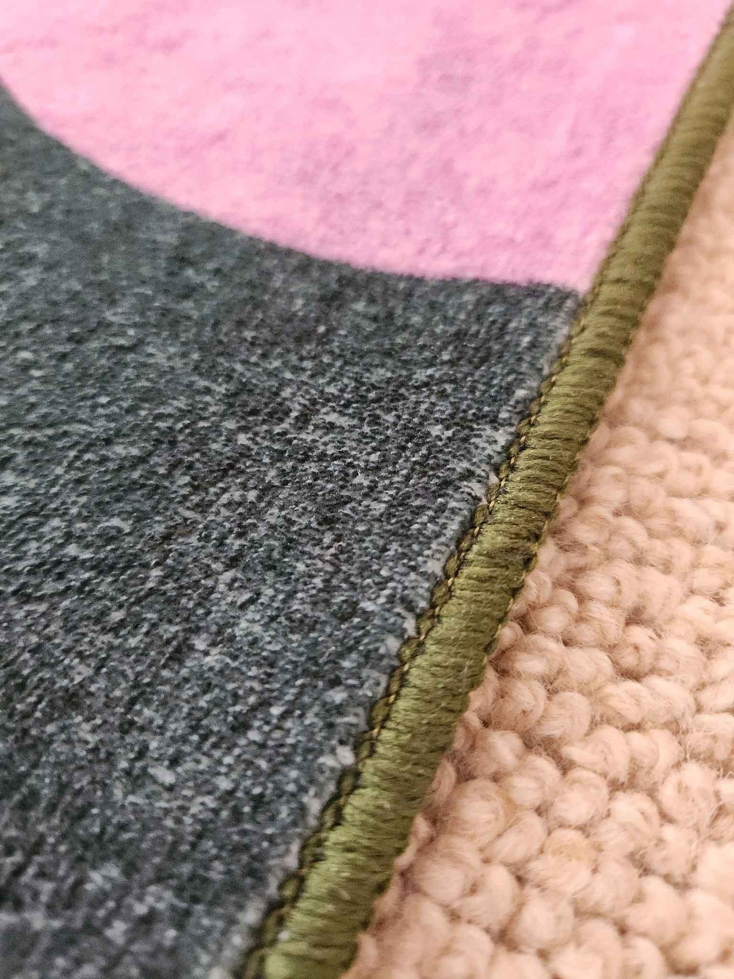Cuenca Green and Purple Wave Washable Rug