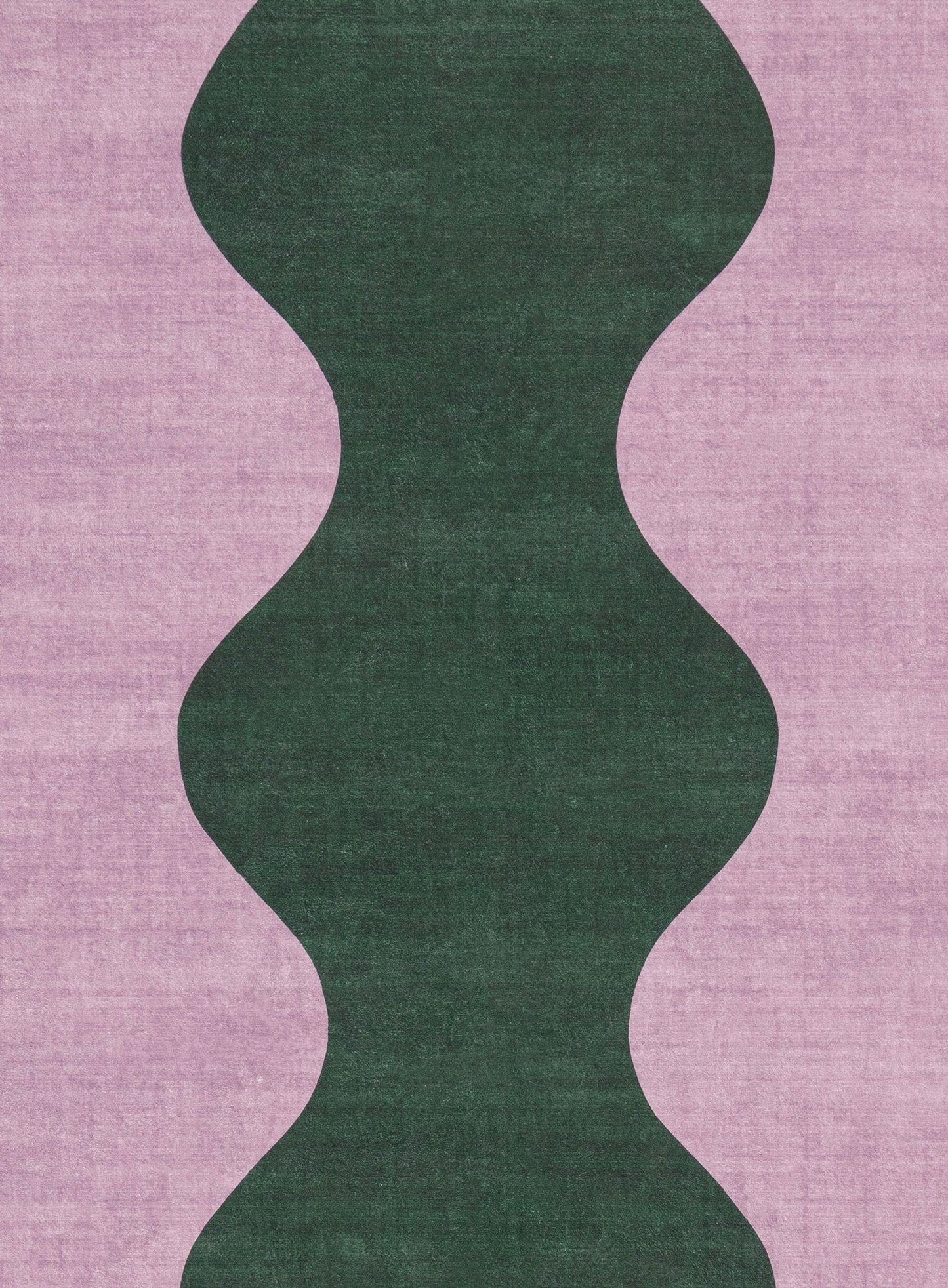 Cuenca Green and Purple Wave Washable Rug
