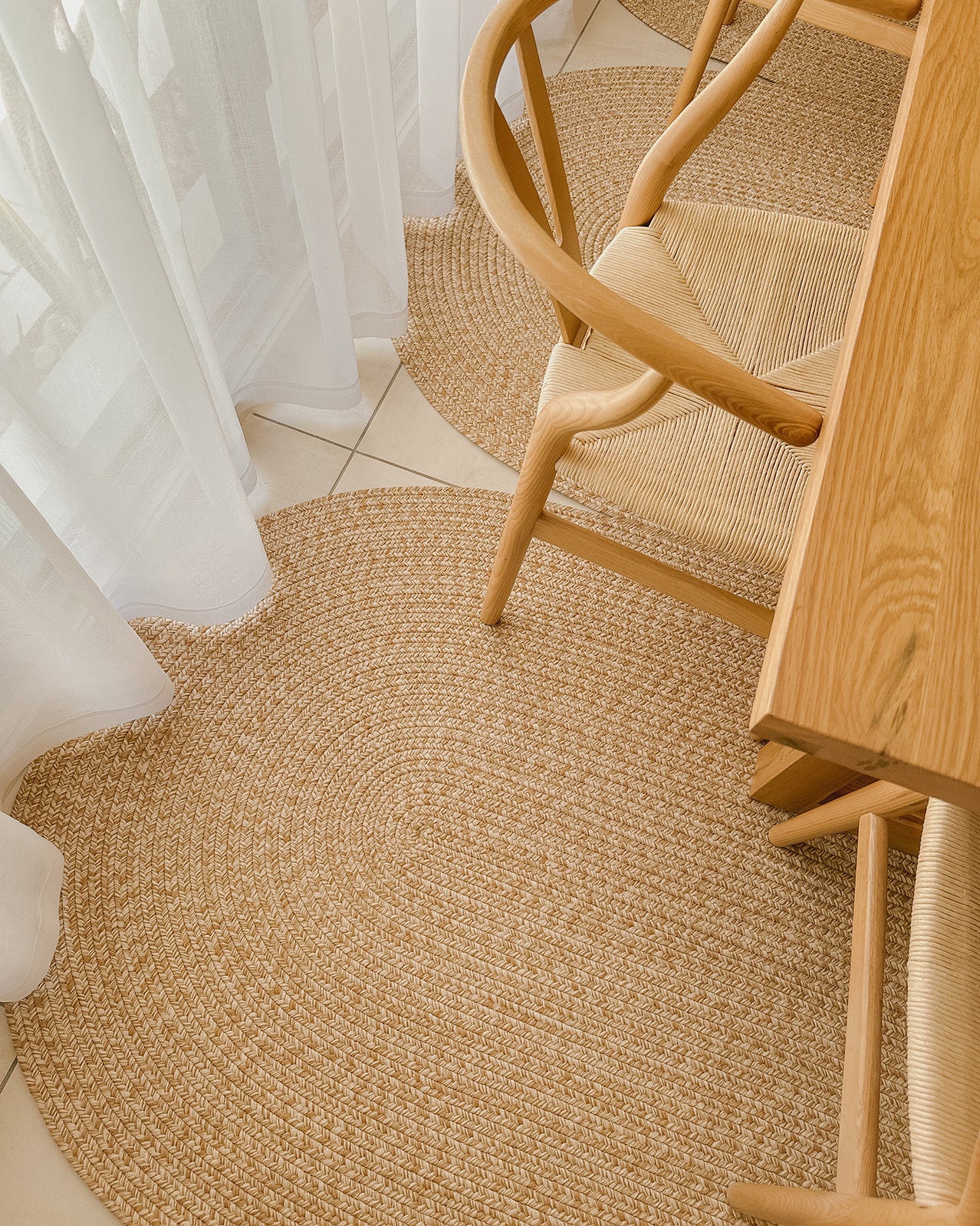 Cynthia Beige Modern Braided Indoor Outdoor Rug