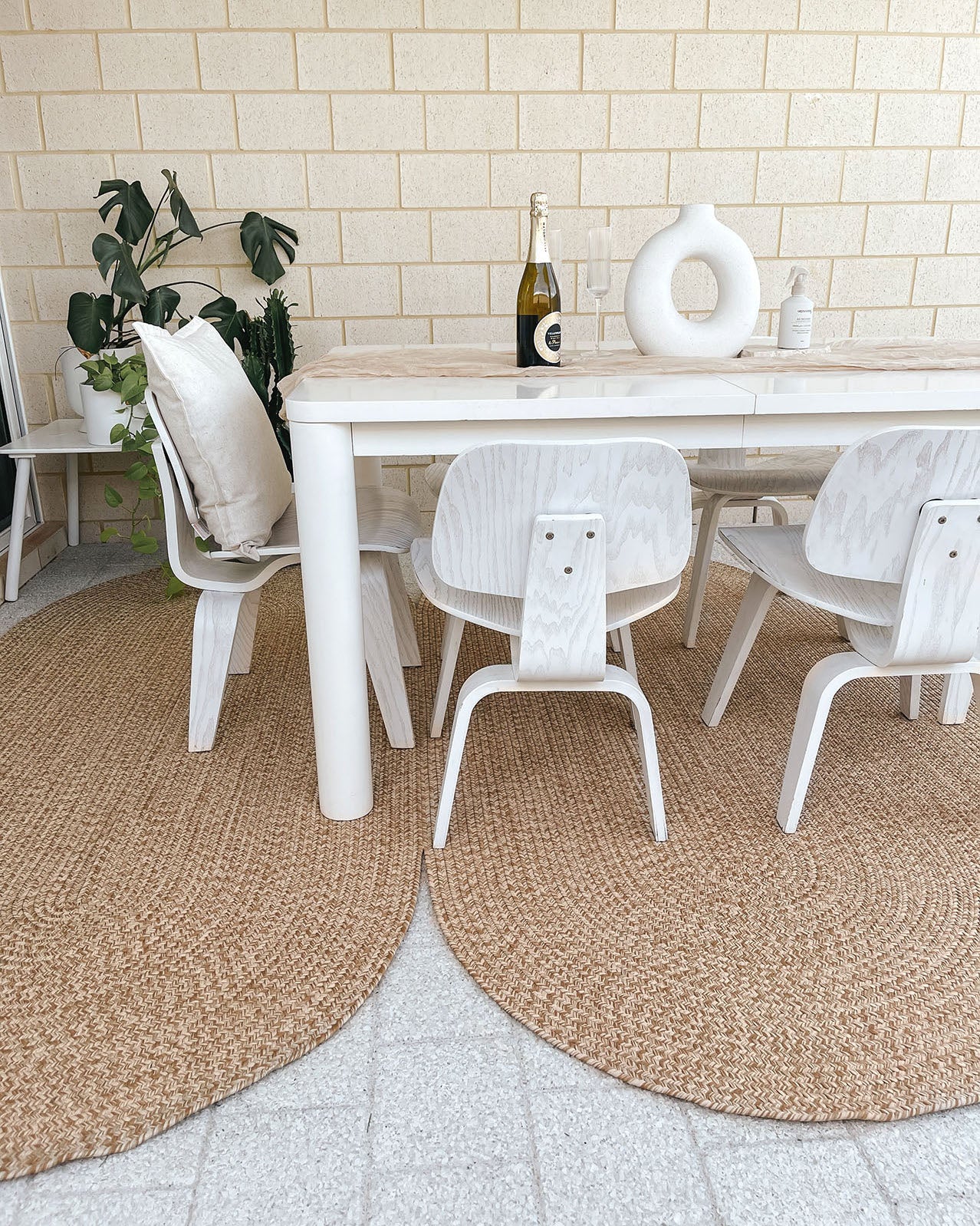 Cynthia Beige Modern Braided Indoor Outdoor Rug