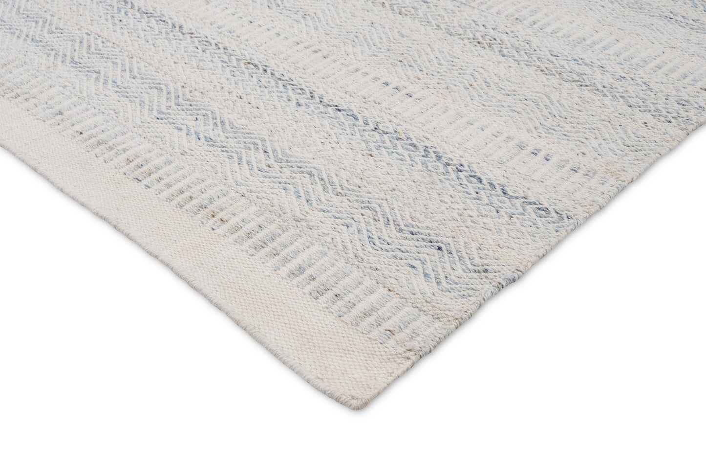 Daisy Cream and Blue Indoor Outdoor P.E.T Rug