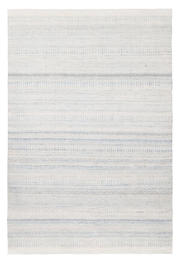 Daisy Cream and Blue Indoor Outdoor PET Rug