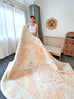 Dayanna Orange and Cream Tribal Washable Rug