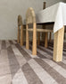Delos Warm Sand and Soft Taupe Striped Indoor Outdoor Rug