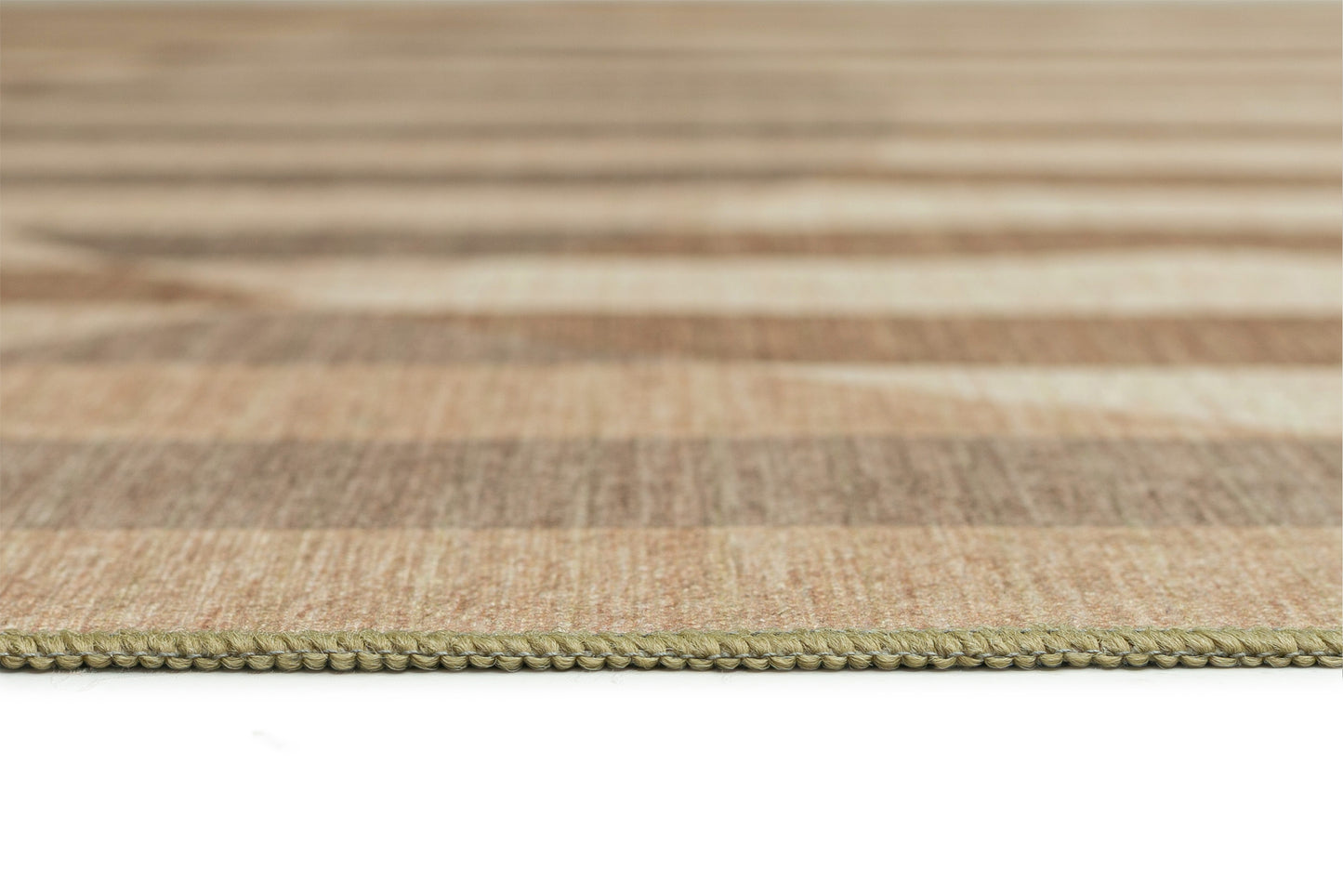 Delos Warm Sand and Soft Taupe Striped Indoor Outdoor Rug