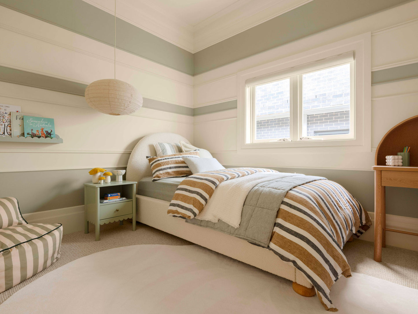 Demelza Neutral Cream Irregular Shape Washable Rug