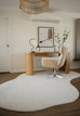 Demelza Neutral Cream Irregular Shape Washable Rug