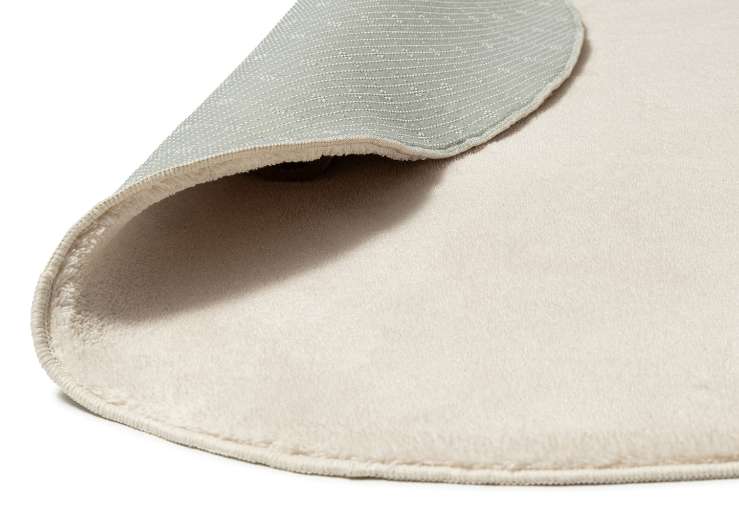 Demi Neutral Cream Irregular Shape Washable Rug
