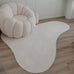 Demi Neutral Cream Irregular Shape Washable Rug