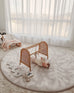 Didi Grey Cream Leaves Rollie Pollie Round Playmat