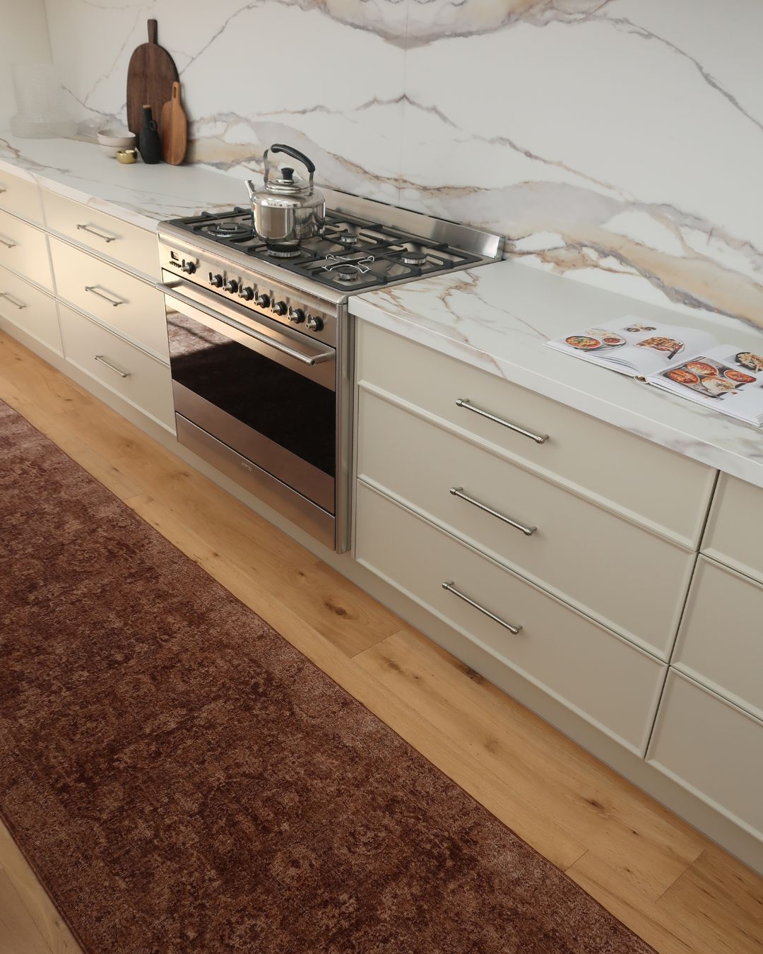 Dolores Tonal Tobacco Brown Runner Rug