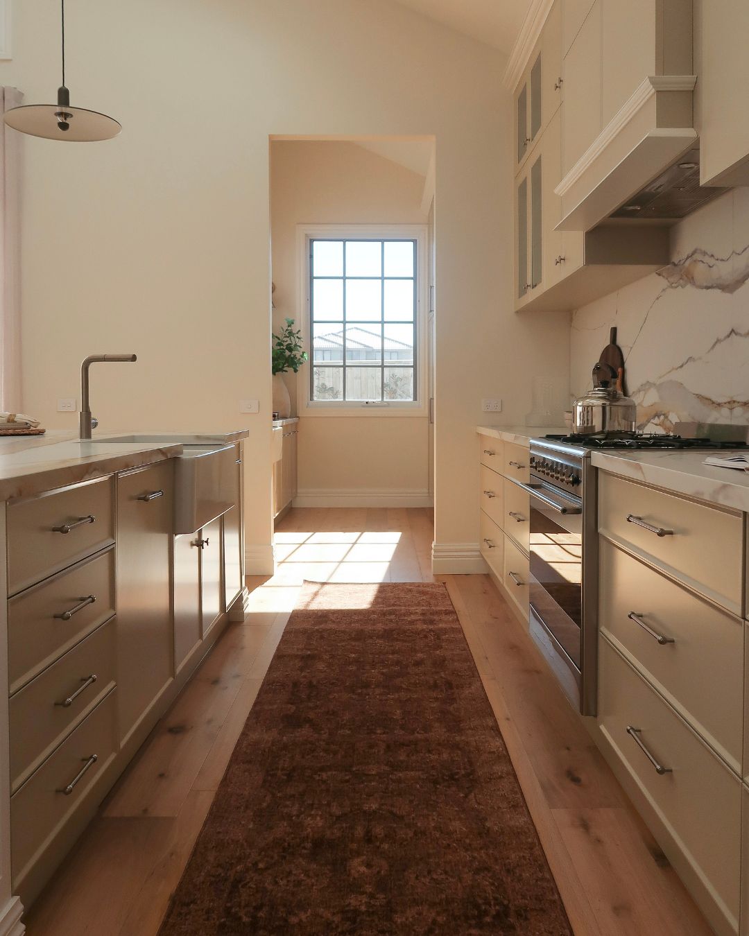 Dolores Tonal Tobacco Brown Runner Rug