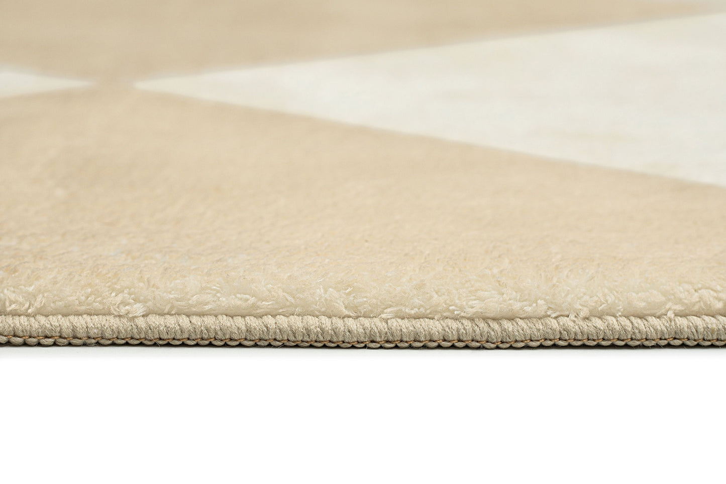 Doutzen Beige Cream Checkered Washable Rug