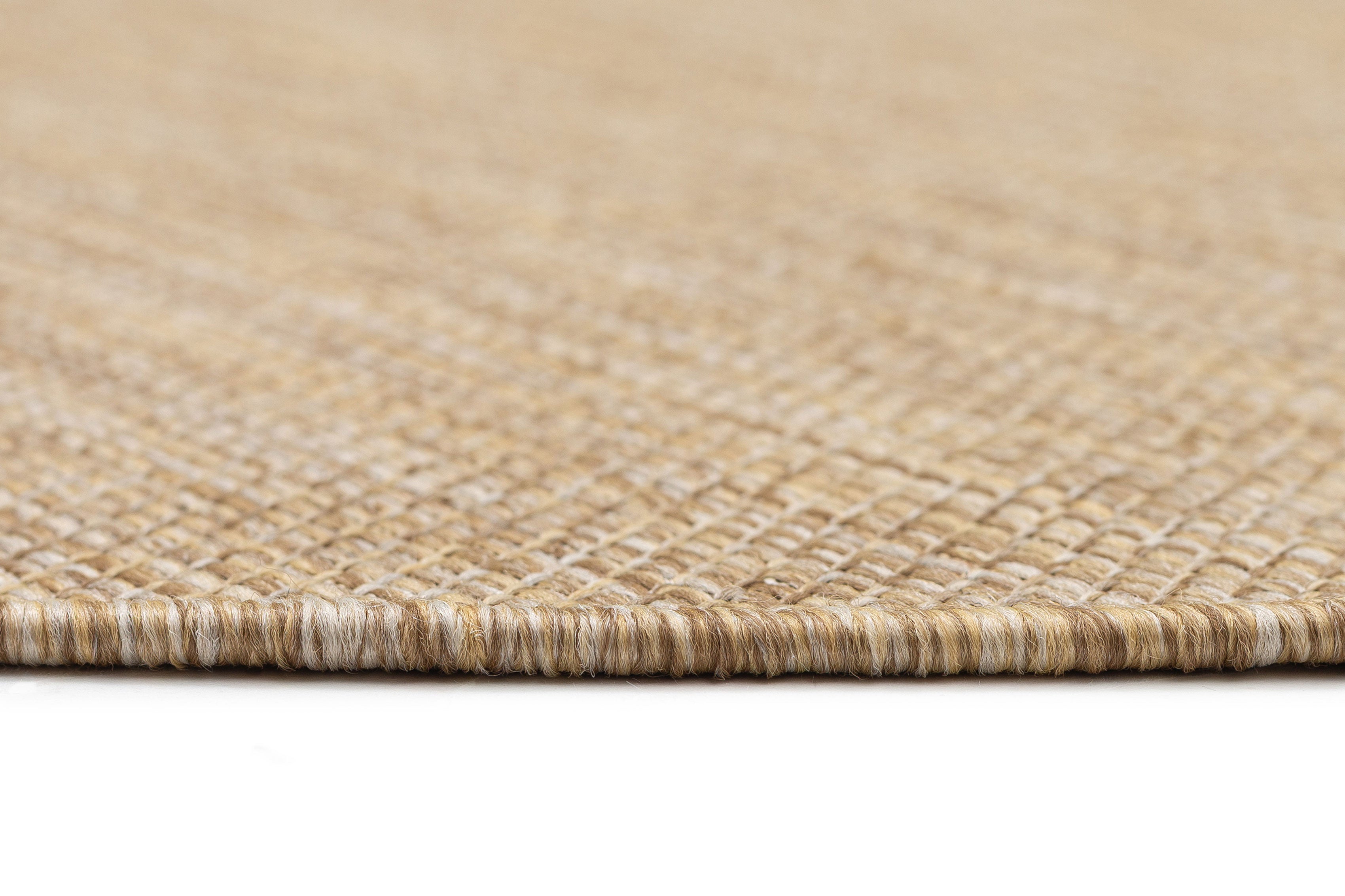 Dune Natural Beige Woven Indoor Outdoor Round Rug