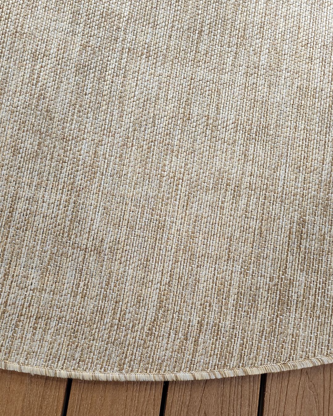 Dune Natural Beige Woven Indoor Outdoor Round Rug