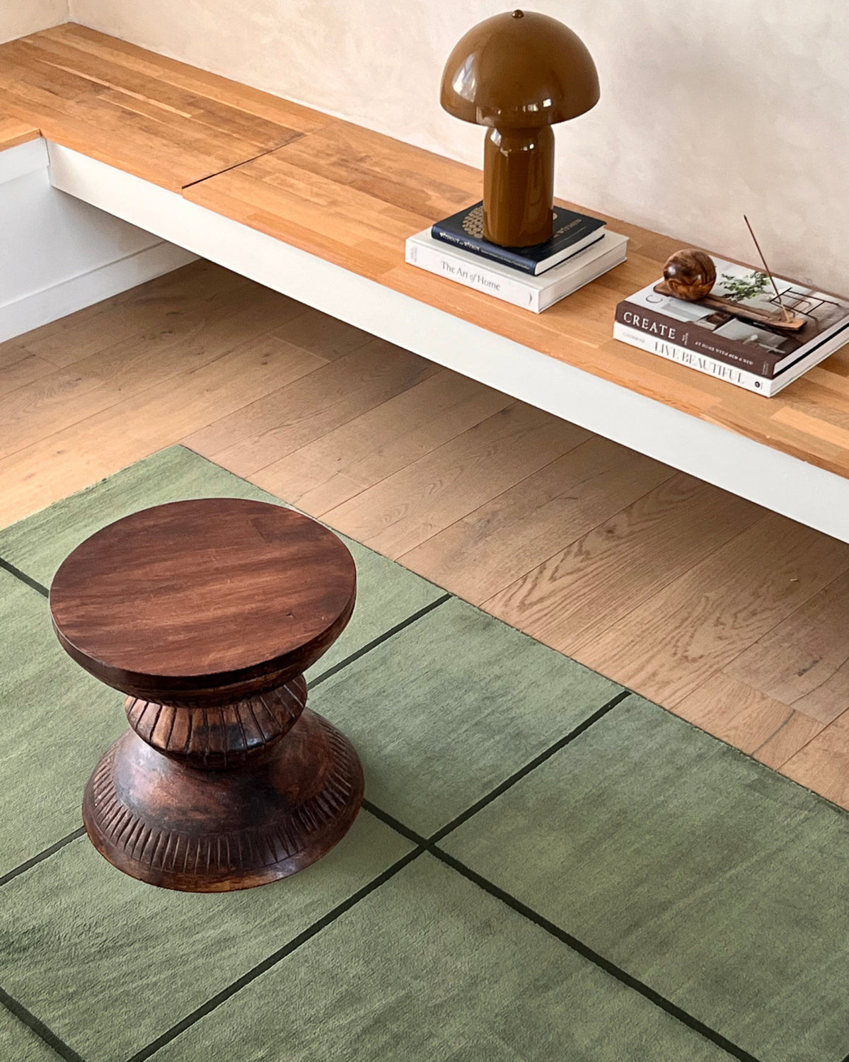 Edelle Tonal Olive Velvet Rug