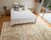 Edna Beige Cream Waves and Palms Washable Rug