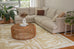 Edna Beige Cream Waves and Palms Washable Rug